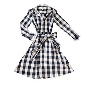 J. Crew gingham shirt dress